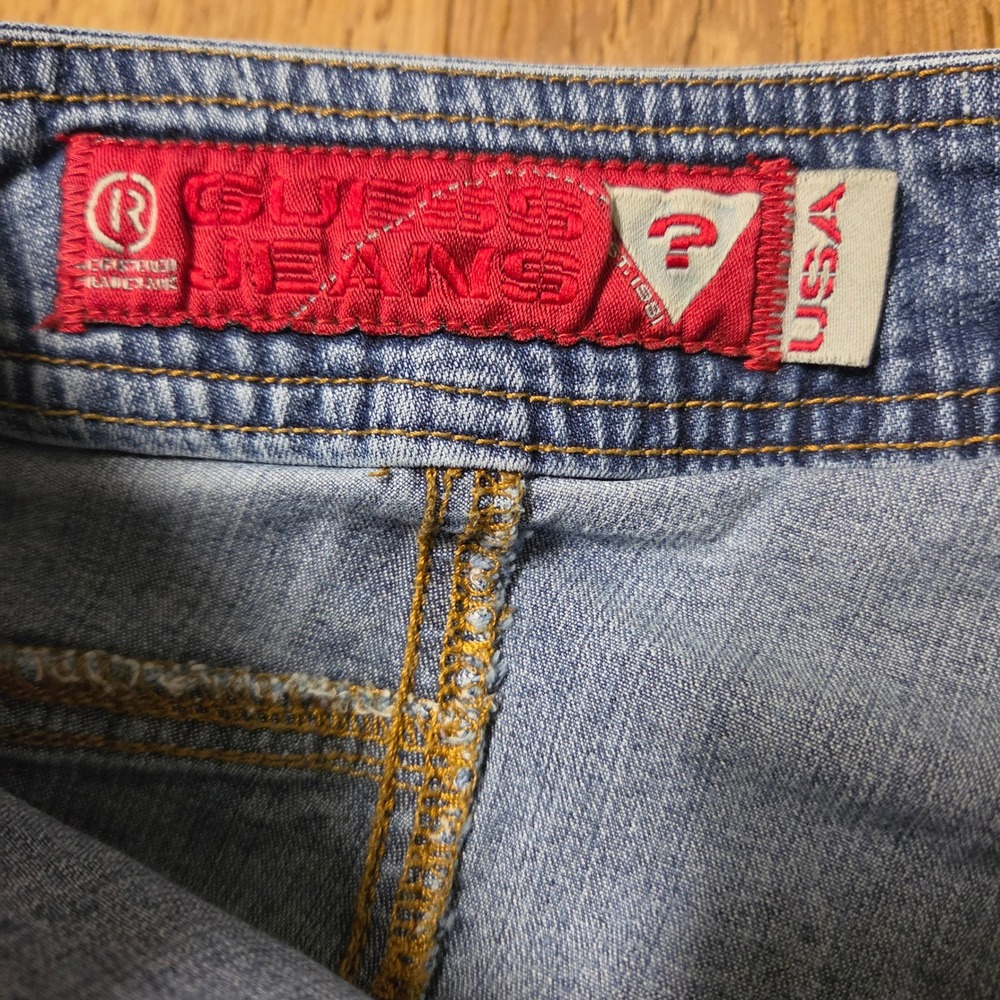 Y2K Mudd Center Seam Bareback Low-Rise Flared Jeans Size 31 Medium Wash - Picture 6 of 9